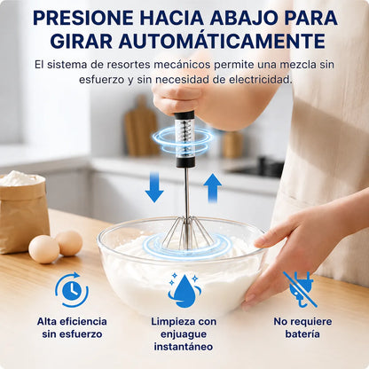 Mixture ™  2x1- Batidor Semiautomático; Mezcla más fácil, sin terminar agotada.