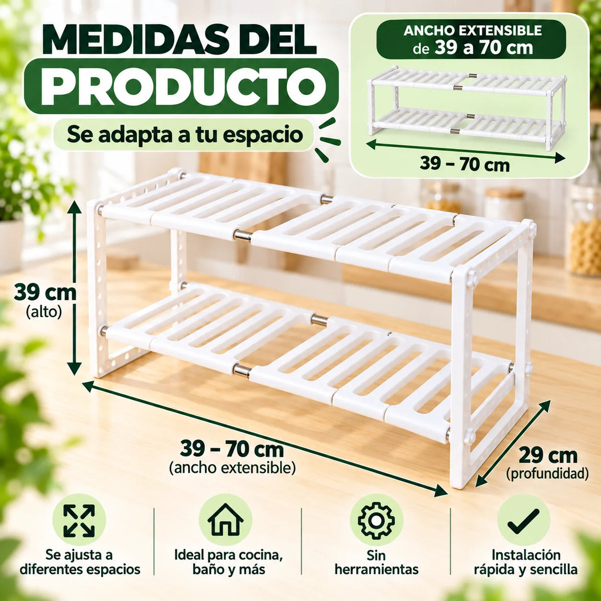 Organizador Extensible - Optimiza tu espacio y gánale al desorden