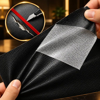 ReparaFácil ™ Cuero Autoadhesivo | Repara cuero dañado de autos, sofás y muebles