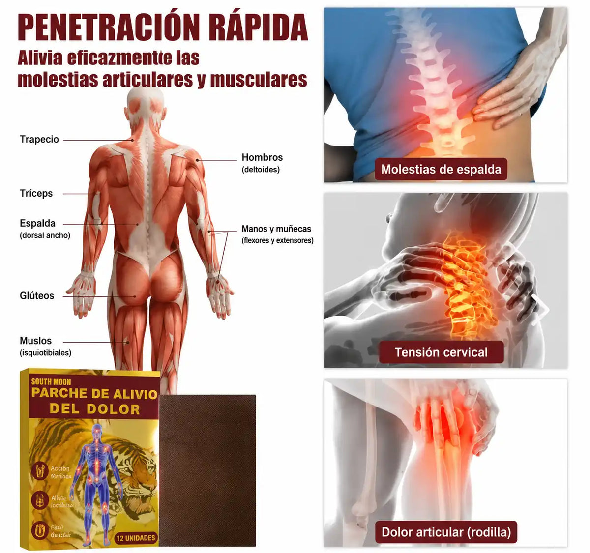 Pack parches dolor muscular 3x1/ Alivia el dolor desde la primera aplicación